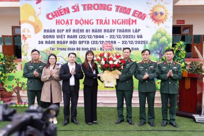 CHƯƠNG TRÌNH TRẢI NGHIỆM “MỘT NGÀY LÀM CHIẾN SĨ” – CÁC BÉ TRƯỜNG MN NINH KHANG