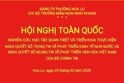 HỘI NGHỊ TRỰC TUYẾN NGHIÊN CỨU, HỌC TẬP, QUÁN TRIỆT VÀ TRIỂN KHAI THỰC HIỆN NQ SỐ 79-NQ/TW VÀ NQ SỐ 80-NQ/TW CỦA BỘ CHÍNH TRỊ