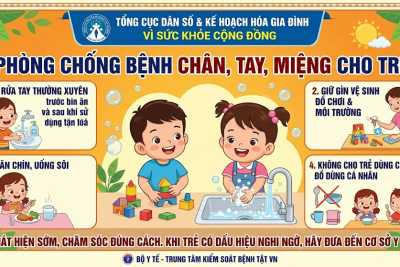 CÁCH PHÒNG CHỐNG BỆNH CHÂN, TAY, MIỆNG CHO TRẺ