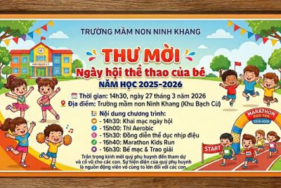 THƯ MỜI “NGÀY HỘI THỂ THAO CỦA BÉ” NĂM HỌC 2025-2026