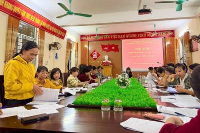 HỘI NGHỊ KIỂM ĐIỂM, ĐÁNH GIÁ, XẾP LOẠI TẬP THỂ, ĐẢNG VIÊN NĂM 2025 – CHI BỘ TRƯỜNG MN NINH KHANG